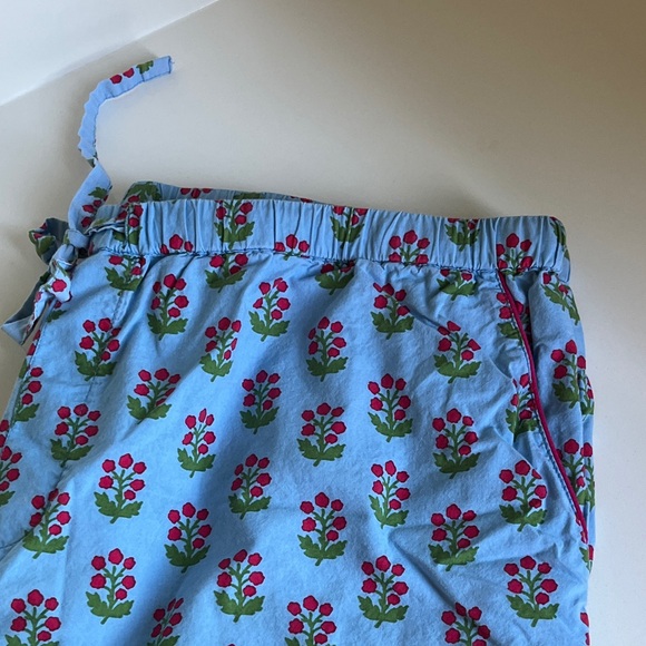 Floral Blue Pajama Pants - Picture 4 of 5